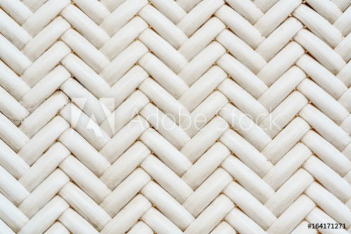 Bild på Close up synthetic white rattan weaving the seat of a chair